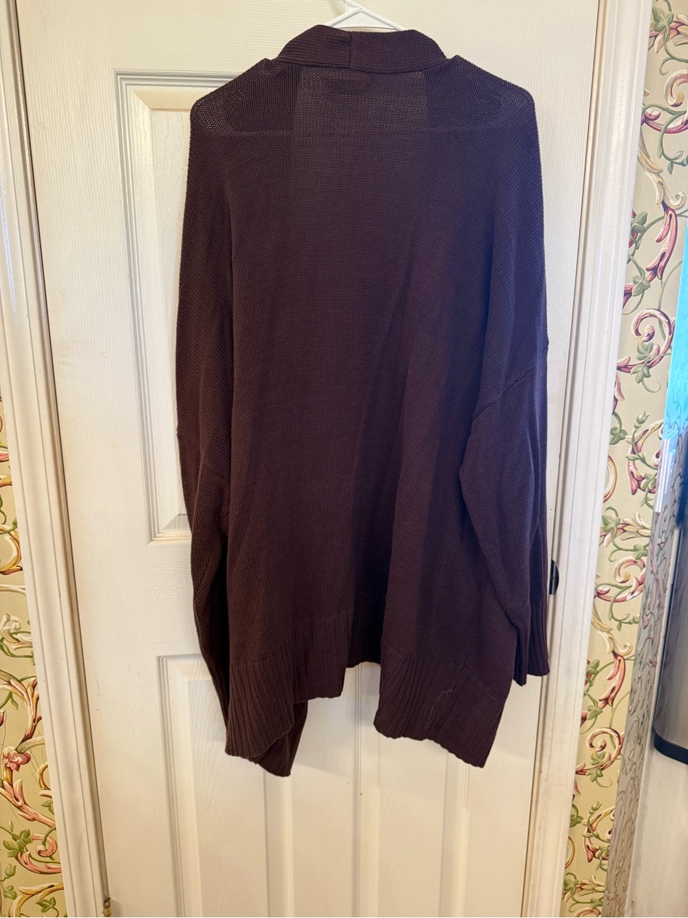 Sonoma Brown Open-Front Women's Cardigan - Picture 2 of 7